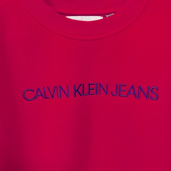Bright Red Calvin Klein Long Sleeve Fleece - Picture 2 of 5